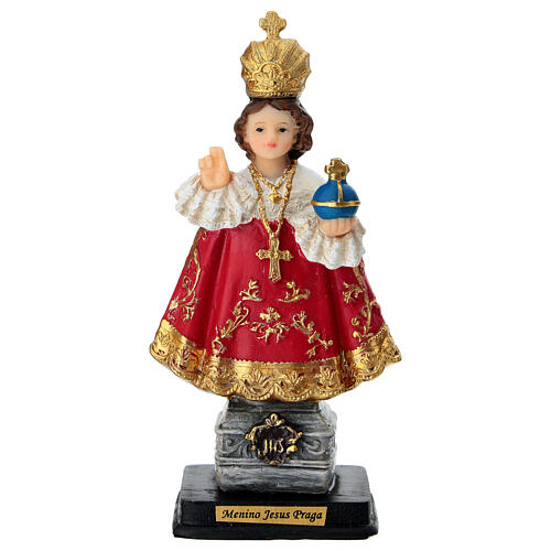 Niño Jesús de Praga 14 cm resina pintada 1