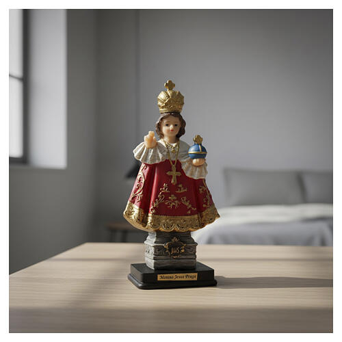 Menino Jesus de Praga 14 cm resina pintada 2