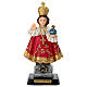 Infant Jesus of Prague statue in painted resin, 14 cm s1