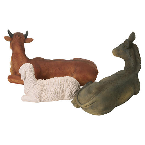 Krippenfiguren-Set, 11-teilig – für 120 cm Krippe, farbig gefasstes Resin 18