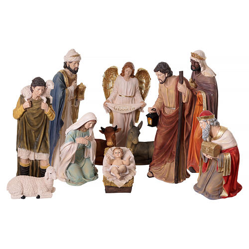Complete Nativity Scene, 120 cm, resin, 11 indoor statues 1