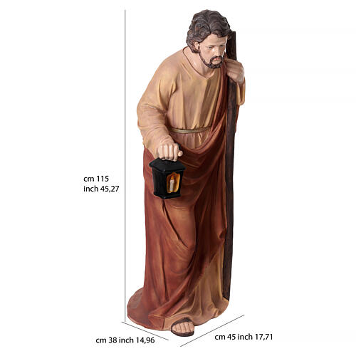 Presepe completo 120 cm resina 11 soggetti da interno 3