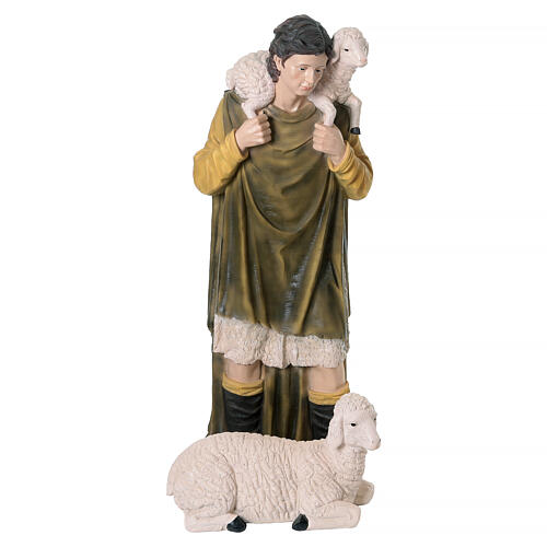 Presepe completo 120 cm resina 11 soggetti da interno 16