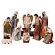 Presepe completo 120 cm resina 11 soggetti da interno s1
