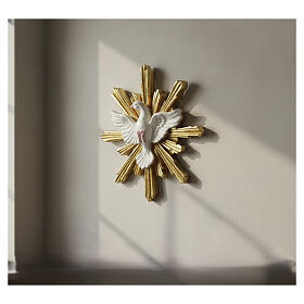 White dove of the Holy Spirit, 5 in, painted resin