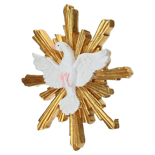 Colomba dello Spirito Santo 12 cm resina dipinta 3