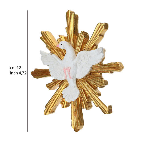 Colomba dello Spirito Santo 12 cm resina dipinta 3