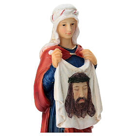 Statue Sainte Véronique résine 20 cm peinte à la main