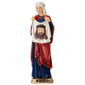 Statua Santa Veronica resina 20 cm resina dipinta