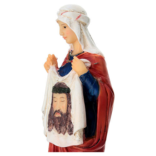 Statua Santa Veronica resina 20 cm resina dipinta 6
