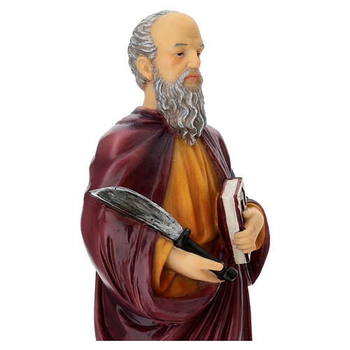 Saint Bartholomew statue, 12 in, painted resin 4