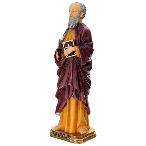 Figura Świętego Bartłomieja 30 cm, malowana żywica 3