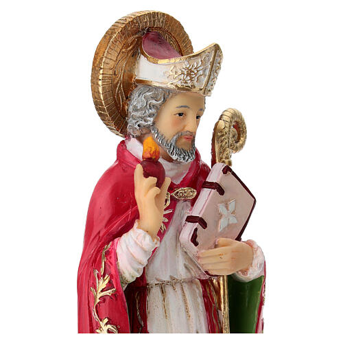 Hand-painted Saint Augustine resin statue, 8 in 3