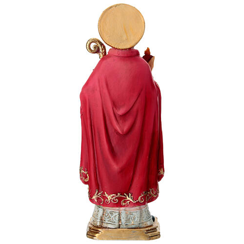 Hand-painted Saint Augustine resin statue, 8 in 7