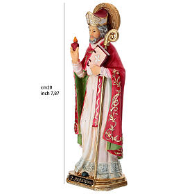 Święty Augustyn figura żywica malowana ręcznie, 20cm