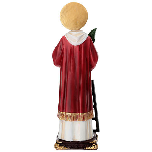 Statua San Lorenzo resina 30 cm dipinta a mano 7