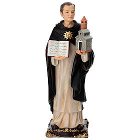 Statua San Tommaso d'Aquino 30 cm resina dipinta