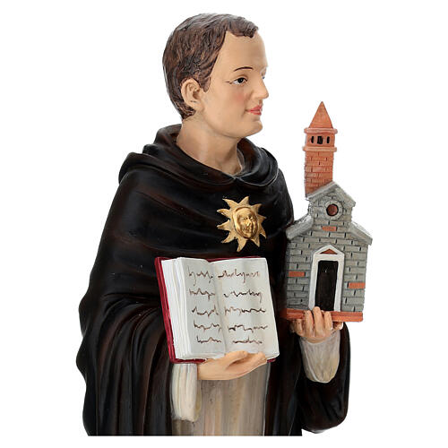 Statua San Tommaso d'Aquino 30 cm resina dipinta 6