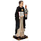 Statua San Tommaso d'Aquino 30 cm resina dipinta s3