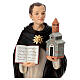 Statua San Tommaso d'Aquino 30 cm resina dipinta s4