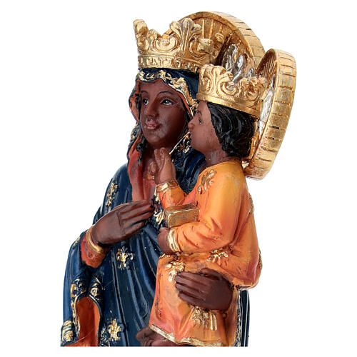 Madonna di Czestochowa con bambino 20 cm resina dipinta 6