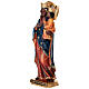 Madonna di Czestochowa con bambino 20 cm resina dipinta s3