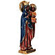 Madonna di Czestochowa con bambino 20 cm resina dipinta s5