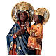 Madonna di Czestochowa con bambino 20 cm resina dipinta s4