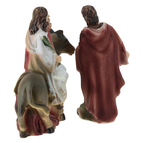 Ingresso a Gerusalemme Gesù 5 cm Presepe Pasquale resina dipinta 3