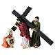 Salita al calvario Gesù 5 cm Presepe Pasquale resina dipinta s1