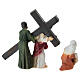 Salita al calvario Gesù 5 cm Presepe Pasquale resina dipinta s3