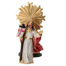 Resurrezione Gesù 5 cm Presepe Pasquale resina dipinta