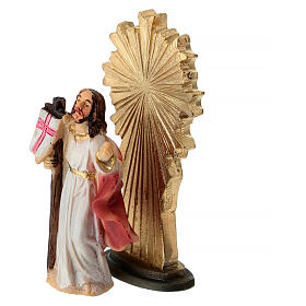 Resurrezione Gesù 5 cm Presepe Pasquale resina dipinta
