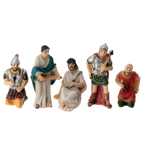 Coronación de espinas Jesús 5 cm Nacimiento resina pintada 2
