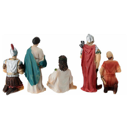 Coronazione di spine Gesù 5 cm Presepe Pasquale resina dipinta 3