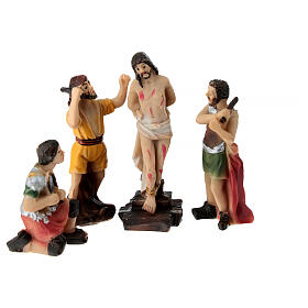 Flagellazione Gesù 5 cm Presepe Pasquale resina dipinta