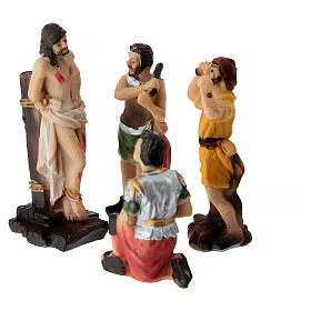 Flagellazione Gesù 5 cm Presepe Pasquale resina dipinta
