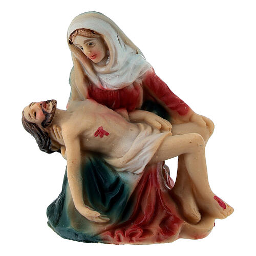 Deposição de Jesus da Cruz 5 cm Presépio Pascal em resina pintada 1