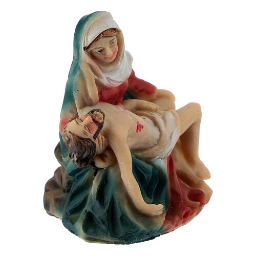 Deposição de Jesus da Cruz 5 cm Presépio Pascal em resina pintada 2