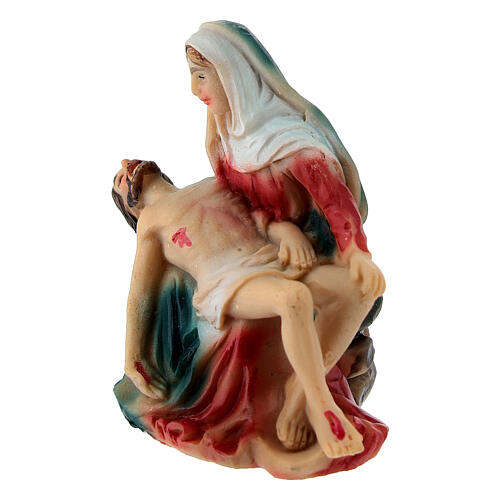 Deposição de Jesus da Cruz 5 cm Presépio Pascal em resina pintada 3