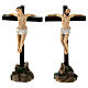 Thieves on crosses for 5 cm Easter Creche, painted resin s1