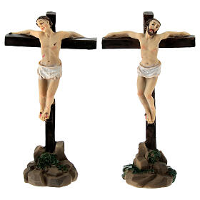 Ladrões em cruz 5 cm Presépio Pascal resina pintada