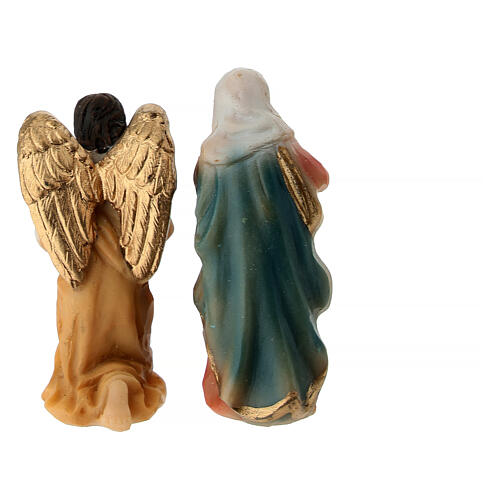 Verkündigung von Maria mit Erzengel Gabriel 5 cm Osterkrippe bemalt 4