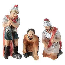Divisão das vestes de Jesus 5 cm resina pintada para Presépio da Páscoa