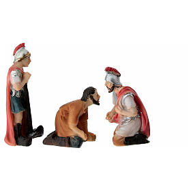 Divisão das vestes de Jesus 5 cm resina pintada para Presépio da Páscoa