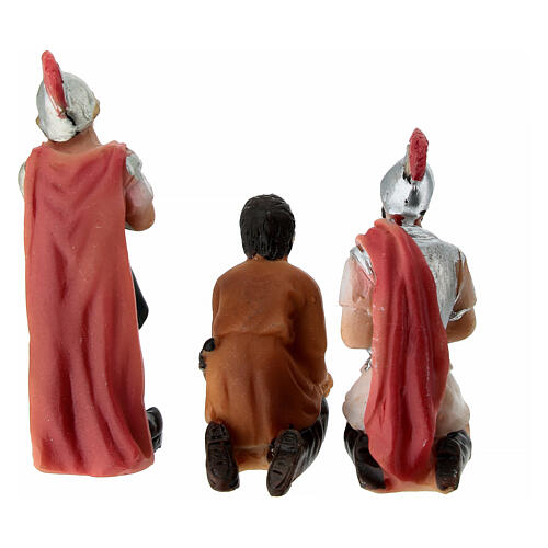 Divisão das vestes de Jesus 5 cm resina pintada para Presépio da Páscoa 3