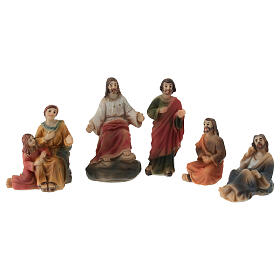 Sermon on the Mount, 5 cm painted resin Easter Creche