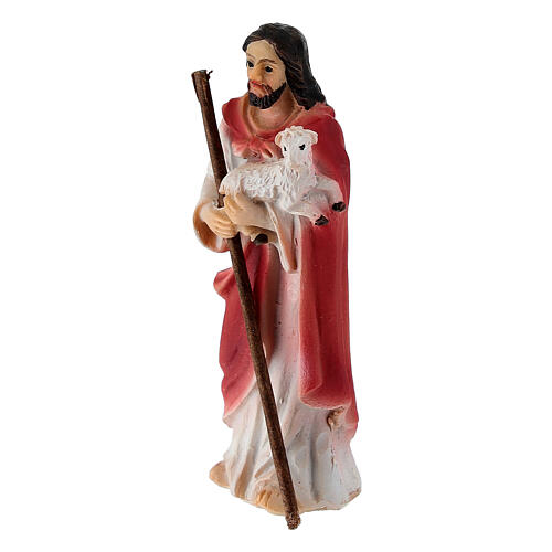 Jesus Bom Pastor 5 cm Presépio de Páscoa em resina pintada 2