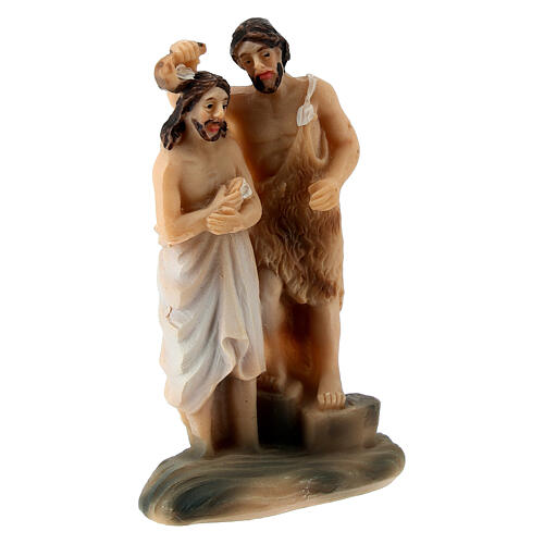 Jesus Baptism Statue 5 cm Easter Nativity Scene Painted Resin 2