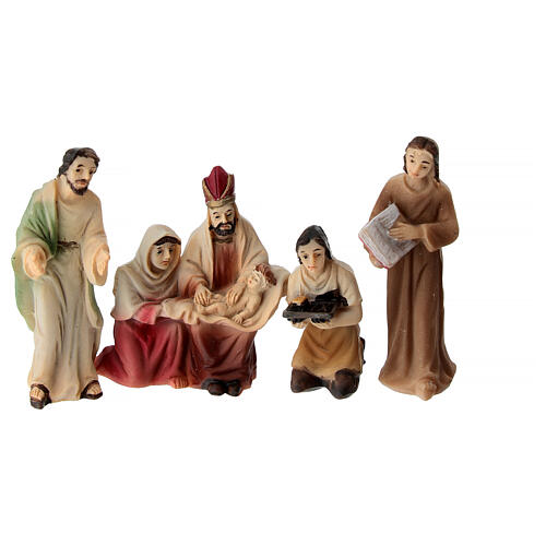 Circoncisione di Gesù 5 cm Presepe Pasquale resina dipinta 2